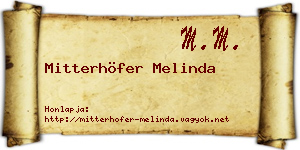 Mitterhöfer Melinda névjegykártya