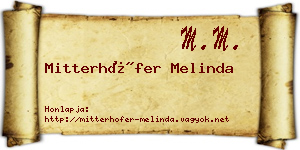 Mitterhöfer Melinda névjegykártya