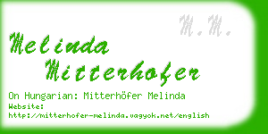 melinda mitterhofer business card