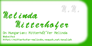 melinda mitterhofer business card